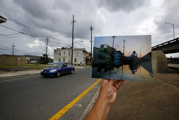 Wider Image: Katrina Scenes Overlaid - 10 Years On